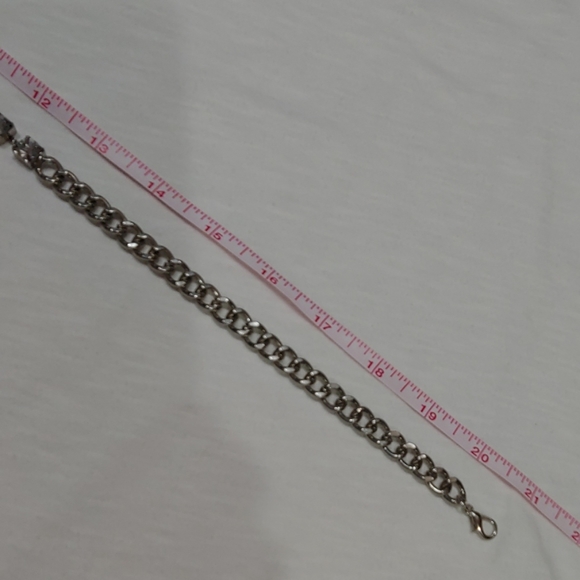 Vintage Silver & Rhinestone Necklace!!! - Picture 6 of 6